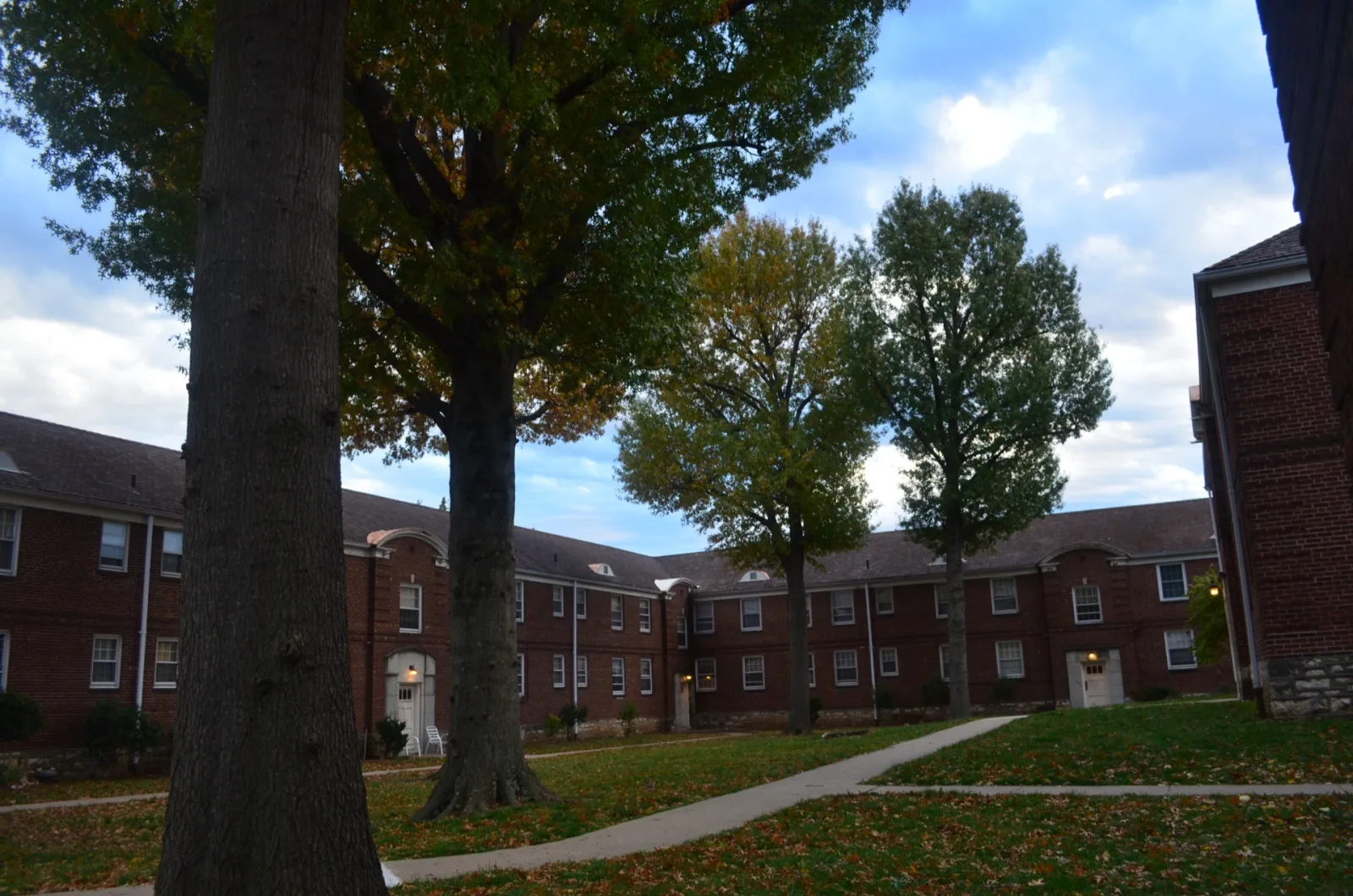 Jefferson Heights campus with mature trees